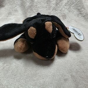 Ty 1996 Plush Dog Toy - Black and Brown